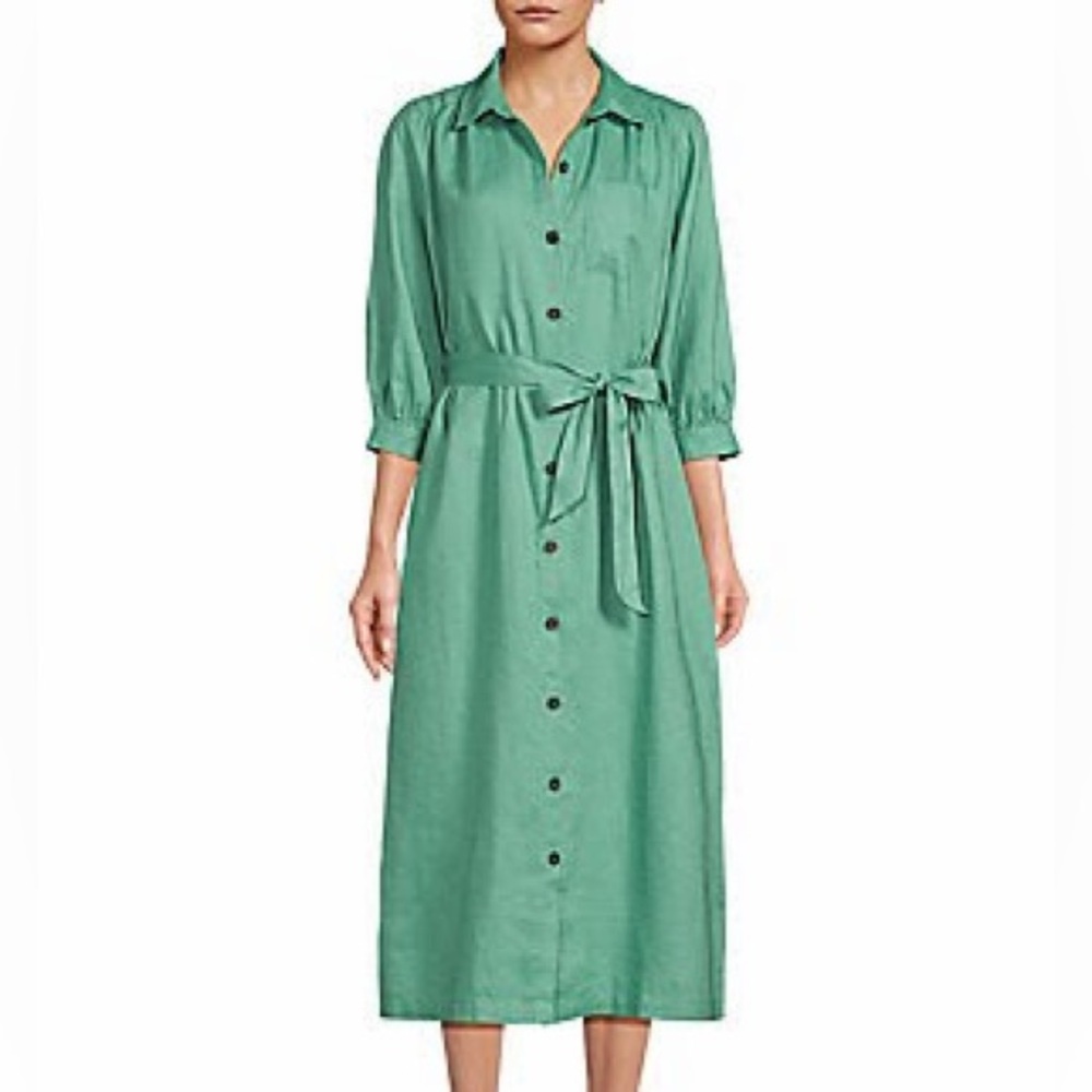 Saks Fifth Avenue
100% Linen Belted Midi Shirtdress